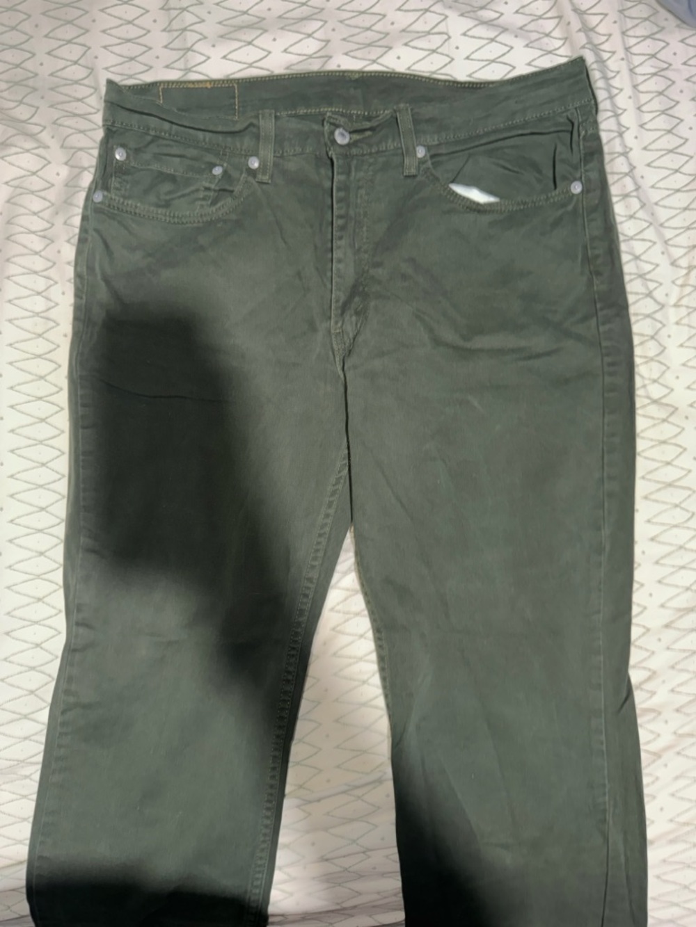 Levi's Men's Straight Dark Olive Green Jeans